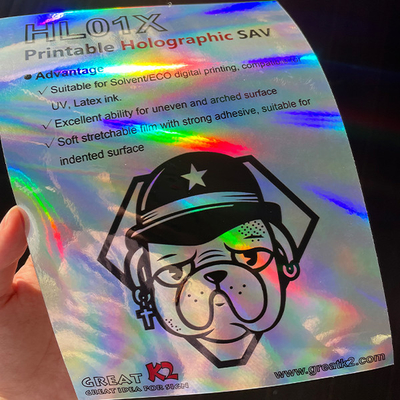 qualité UV Latex Printable Adhesive Vinyl Eco Solvent Rainbow Holographic Vinyl usine
